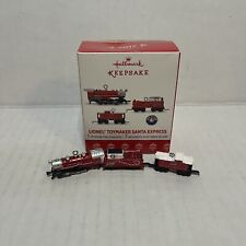 Hallmark Keepsake 2017 LIONEL Toymaker Santa Express Miniature Train Ornaments picture