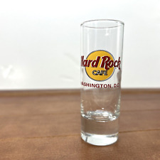 Vintage Hard Rock Cafe Washington DC Tall Clear Shot Glass Shooter Collectible picture