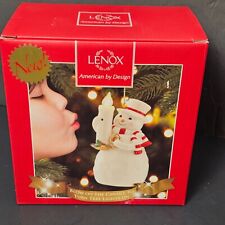 Lenox Blow Out The Lights SnowMan Ornament Blow Sensor Turns On/Off Tree Lights picture