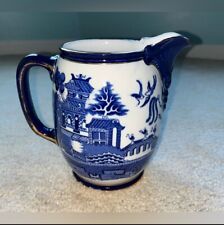 Antique Royal Doulton England Blue Willow 6” Ewer-Pitcher - No Chips Or Cracks picture