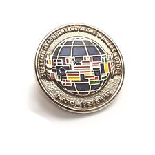 NATO AND BELGIUM 24 FLAGS  MILITARY LAPEL HAT PIN picture