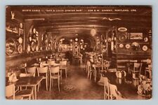 Portland OR-Oregon, Ship's Cabin, Dan & Louis Oyster Bar Vintage Postcard picture