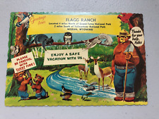 Postcard Vintage Flagg Ranch Smoky The Bear Post Card picture