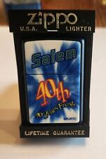 Zippo 1996 Lighter Salem 40 Years Fresh Anniversary w/ Case picture