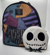 NWT Disney Tim Burton's Nightmare Before Christmas Jack & Sally Backpack w/Pouch picture
