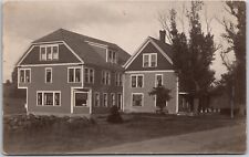 Bradford Maine 1916 Home Porch Street View Real Photo RPPC Vintage Postcard picture