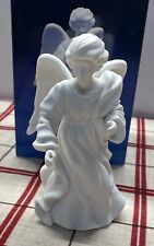Avon Nativity THE STANDING ANGEL White Porcelain Bisque Christmas Figure In Box picture