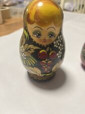Vintage Matryoshka Russian Nesting Dolls Hand Painted Set 7. picture