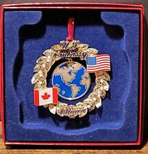 US Embassy of United States Ottawa Canada Boxed Metal Christmas Ornament picture