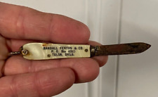 Antique? Randall Fenton & Co MOP Handle Pen Knife Tulsa OK Machinery & Tools picture