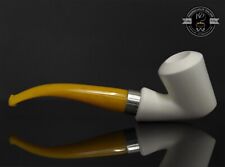 Block Meerschaum Smooth Silver Band Pipe picture