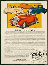 Ford 1935-36 Features John Paradise Description Vintage Pictorial Article 1984 picture