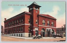 Postcard Missouri Joplin City Hall Exterior With Cars Antique Vintage 1913 picture