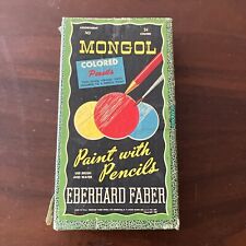 Vintage MONGOL Colored Pencils No. 743 Eberhard Faber 24 Colors 1950 picture