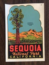 Vintage 1964 - Sequoia National Park Decal & Sleeve - California - Sherman Tree picture