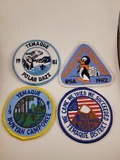 Temaque District Iowa IA Boy Scout Patches Unused Vintage 1981 1982 and 1983 picture