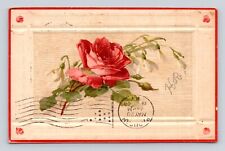 Antique Embossed Rose Postcard Paducah KY Flag Cancel 1908 picture