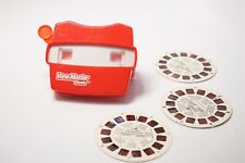 3D View-Master Red VTG Slide Viewer Classic Toy Nostalgia w/ 3 Cinderella Slides picture