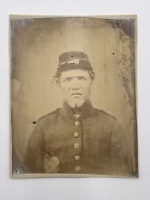 Enlarged Photo Of A Tintype Civil War Soldier Awarded Flag For Bravery 8.5” X 7” picture