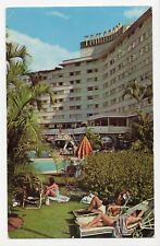 Tourists Sunbathing Hotel Tamanaco Caracas Venezuela Chrome Posted 1989 Postcard picture