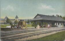 Postcard Deer Park Hotel & Railroad Station No Woodstock NH  picture