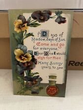 Vtg Postcard Embossed Flowers Days Of Shadow picture