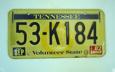 Old 1982 Tennessee License Plate 53-K184 Embossed McNairy County Vintage picture