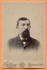 Ishpeming MI, Portrait of a Bearded Man, by Lidberg, circa 1880s Backstamp picture
