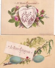 1870's Victorian Card Lot - L Prang Christmas picture