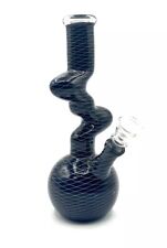 hookah water pipe bong glass 8 inch zigzag design picture