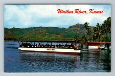 Kauai HI-Hawaii, Tourist Boat Wailea River, Vintage Postcard picture