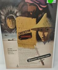 As Vintage Print Advertisement Ad 1943 Emerson Electronic Radio picture
