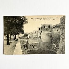 CHÂTEAU MOAT & DRAWBRIDGE 1913 Angers, France Postcard picture