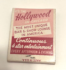 Vintage Matchbook 1950's Hollywood Show Lounge Randolph at Clark Chicago IL picture