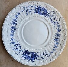 Vintage Italian Handpainted Blue/White Floral Soup Tureen Underplate- Circa 1950 picture