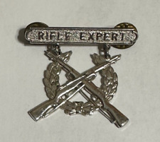 VINTAGE H&H USMC STERLING SILVER EXPERT RIFLE BADGE PIN picture