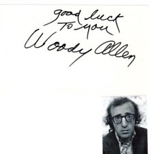 Woody Allen signed card picture