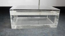 Mid Century Thick Acrylic Lucite Storage Box w/ Lid picture