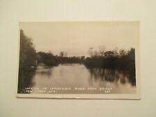 RPPC New Lisbon Wisconsin Postcard Lemonweir River from Bridge Real Photo WI picture