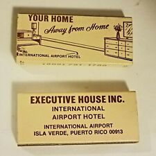 Lot of 2 Vintage Matchbox  Executive House Hotel Isla Verde Puerto Rico picture
