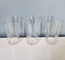 Set Of Three Clear Shot Glasses Ribbed Vintage Standard 1 oz picture