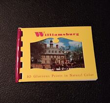 Vintage WILLIAMSBURG VIRGINIA Souvenir Photo Book 10 Glorious Prints In Color picture