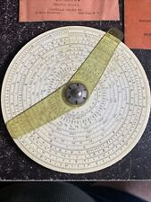 Vintage Binary Slide Rule Disc, 1931-40, 2 Sided, Complex with case and manual picture
