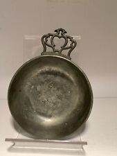Rare antique 18th century English handmade pewter porringer cup bowl VGC picture