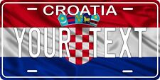 Croatia Flag Wave License Plate Personalized Car Bike Motorcycle Custom Tag picture