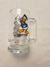 Vtg Walt Disney Productions Donald Duck Heavy Clear Glass Mug Cup new rootbeer picture
