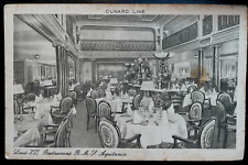 Vintage Postcard 1914 Restaurant on R.M.S. Aquitania picture
