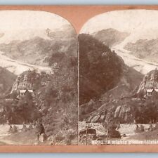 c1900s Norway Glacier Birds Eye Real Photo Stereo Card Graves Antique V14 picture