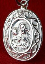 Carmelite Nun’s St. Joseph & Jesus Gabriel Guardian Angel Sterling Rosary Medal picture