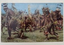 Vtg Vanuatu New Hebrides Santo Postcard 60s Custom Dancing Pentecost Island picture